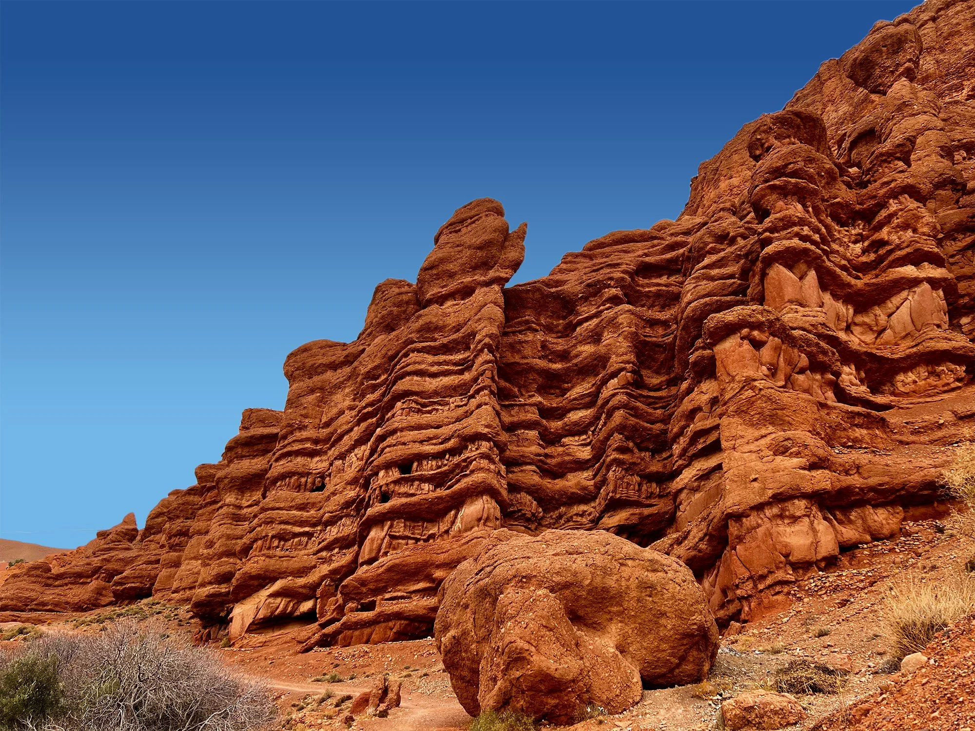 Unique rock formations in the Dades Valley