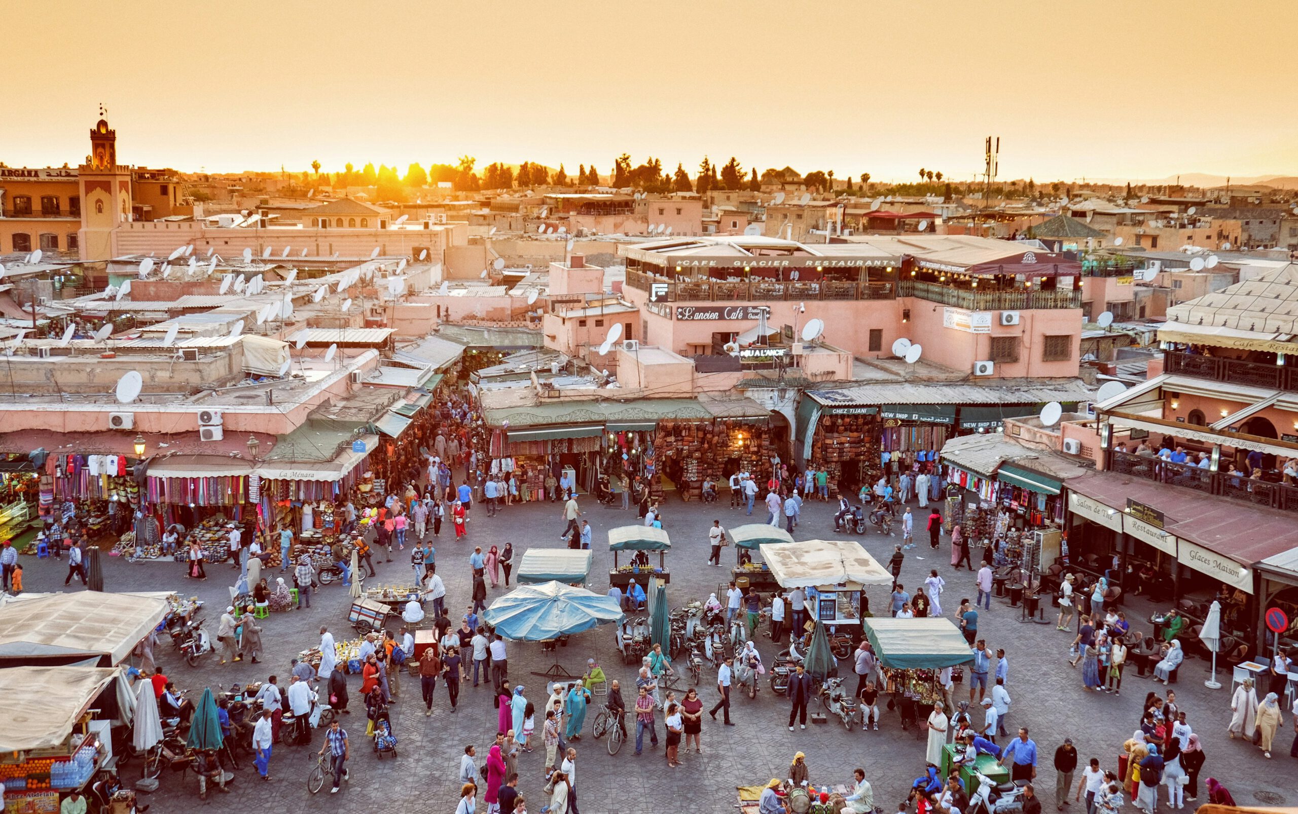 Discover the charm of Marrakech before your desert adventure — explore the lively Jemaa el-Fna square, colorful souks, and the historic medina filled with culture, flavors, and local life.